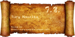 Tury Nauzika névjegykártya